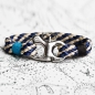 Preview: Clipper - hand-rigged sailcloth bracelet, broadband blue beige