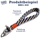 Preview: Juhu hand-rigged sailcloth bracelet, broadband blue beige