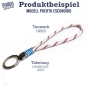 Preview: Puerto Escondido -  - hand-rigged sailcloth bracelet, broadband blue beige