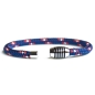 Preview: 505er - Hand spliced bracelet made of sailing rope / boat cord - 6 mm, navy-blue,  red,  white