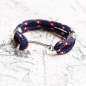 Preview: Tornado - Hand-rigged sailing rope , marine rope strap, 6 mm, blue, red , white