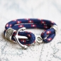 Preview: Tornado - Hand-rigged sailing rope , marine rope strap, 6 mm, blue, red , white