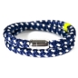 Preview: Pamir - Hand-rigged sailing rope/ marine cord bracelet, 8 mm, navi-blue / orange, Double