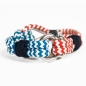 Preview: Vespucci - Hand-rigged sailing rope / marine rope strap, 6 mm, blue-white - red-white