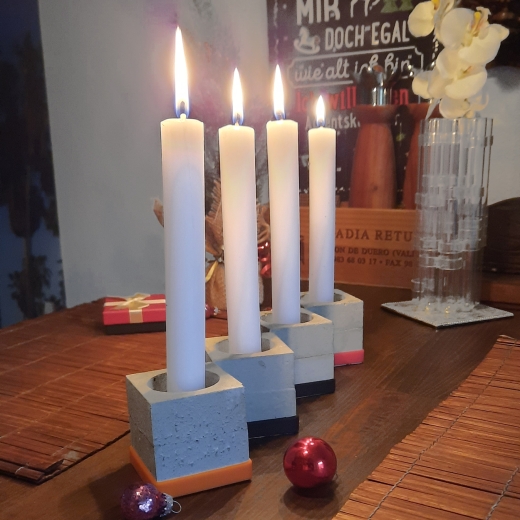 Block4 Adventskranz / Adventsleuchter