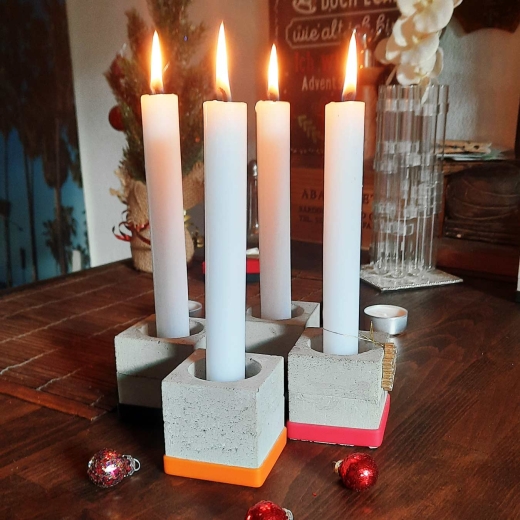 Block4 Advent wreath / Advent candle stick