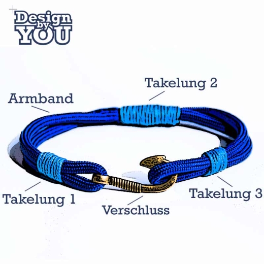 Camps Bay - Design by You - Handgetakeltes Armband zum Selbstgestalten