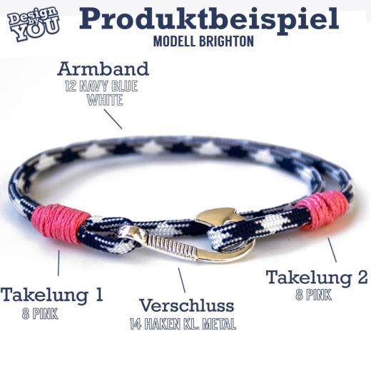 Brighton - Design by You - Handgetakeltes Armband zum Selbstgestalten