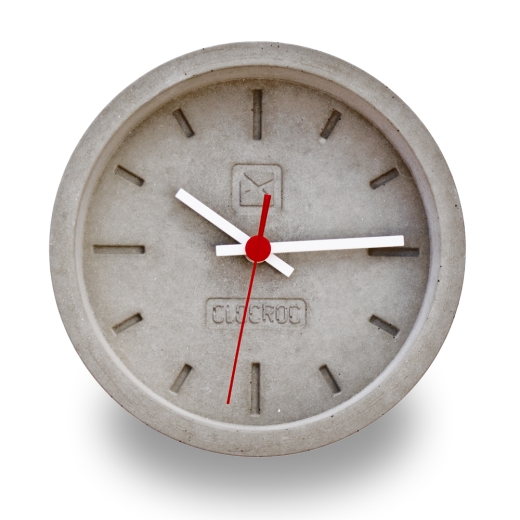 Wall clock made of concrete