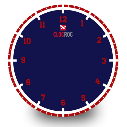 Clock Face Big for Clocroc `Red-White-Blue`  Aviation