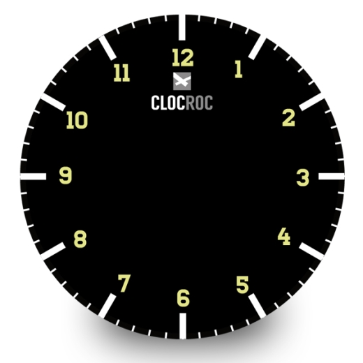 Clock Face Big for Clocroc `Black Numbers 2`  Aviation