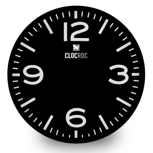 Clock Face Big for Clocroc `Black Numbers`  Aviation