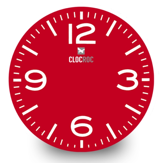 Clock Face Big for Clocroc `Red-Numbers`  Aviation