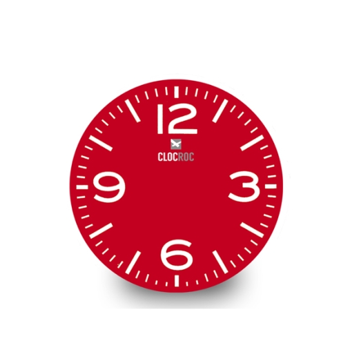 Clock Face Small for Clocroc `Red Numbers`  Aviation