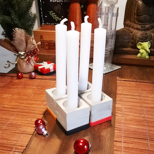 Block4 Advent wreath / Advent candle stick