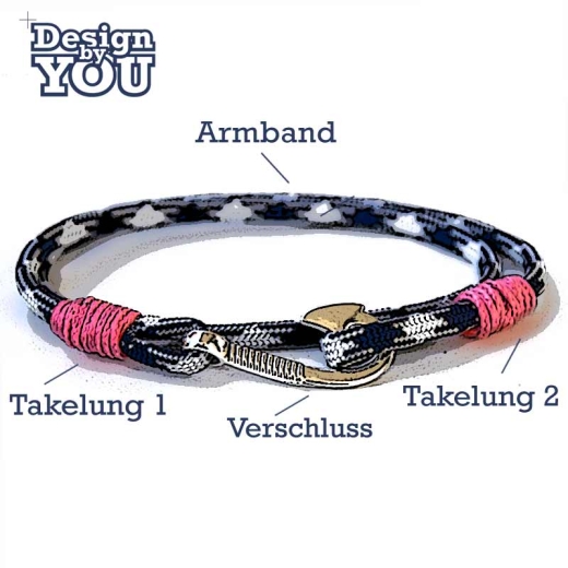 Brighton - Design by You - Handgetakeltes Armband zum Selbstgestalten