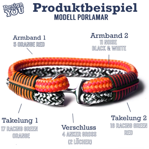 Porlamar -  Design by You - Handgetakeltes Armband zum Selbstgestalten