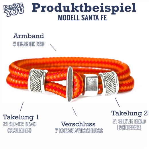 Santa Fe - Design by You - Handgetakeltes Armband zum Selbstgestalten