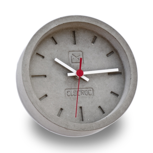 Wall clock made of concrete