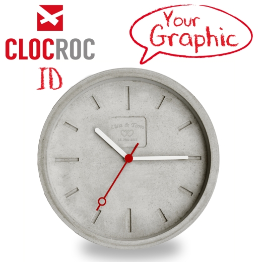 Clocroc Wall Clock Aviation Big: with your personal grafic or artwork