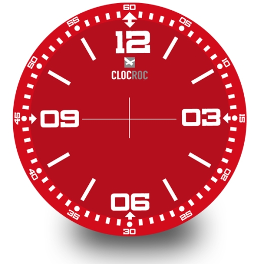 Zifferblatt groß `Diver Red`