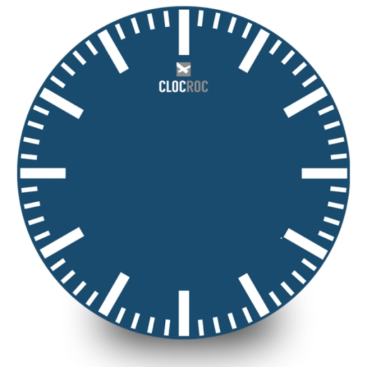 Clock Face Big `Station Blue`